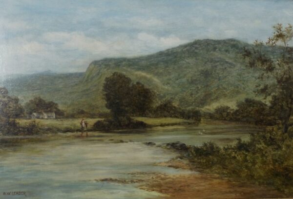 091. Benjamin Williams Leader 1831-1923 Oil on Canvas A HIGHLAND STREAM