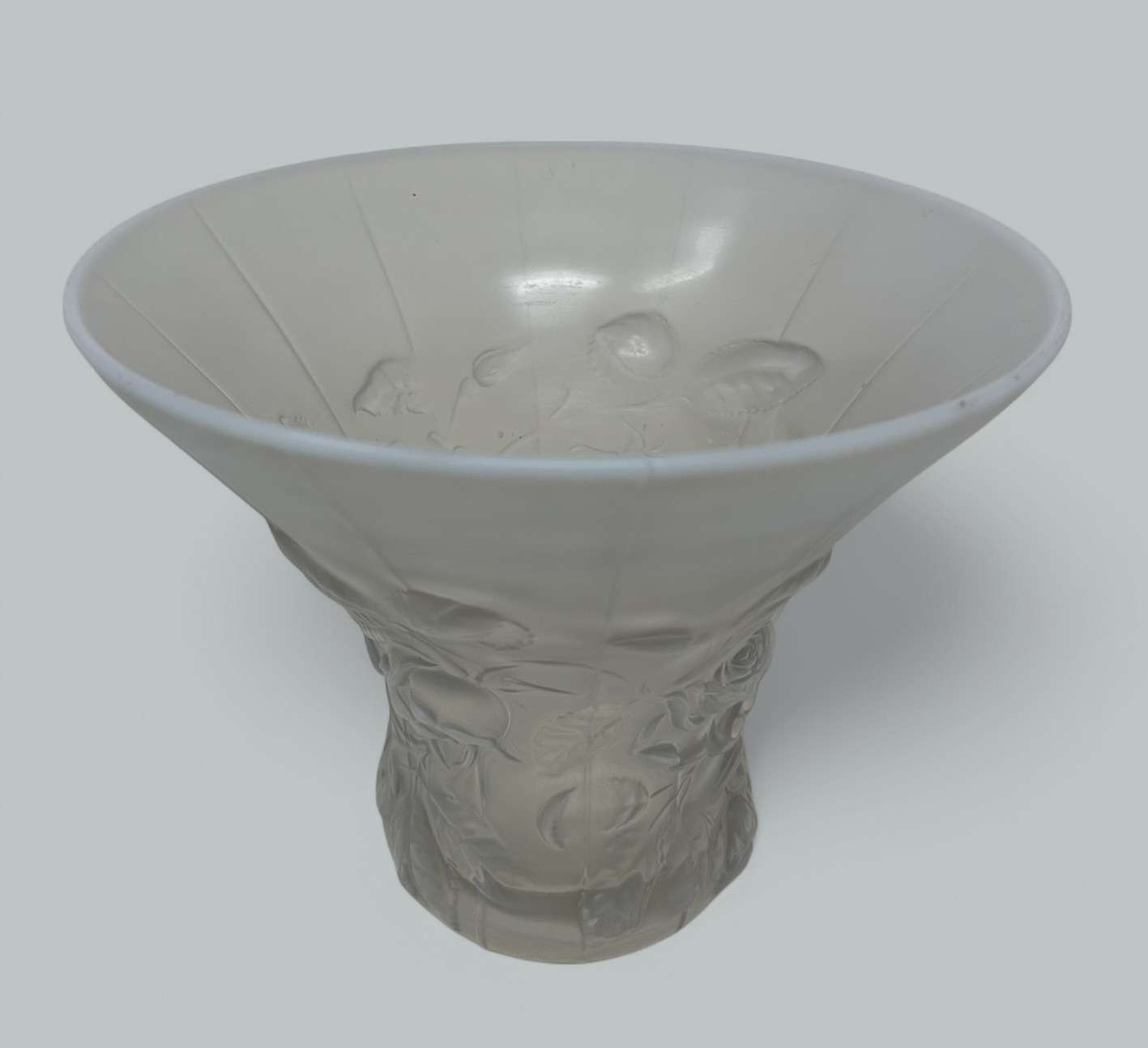 287. Antique Rene Lalique Style Barolac Art Deco Opalescent Bowl Centerpiece 1930s - Image 5