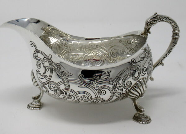 190. Irish Commemorative Silver Gravy Boat by Alwright Marshall Dublin 1966. 8ozs