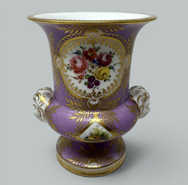 612. Antique French Campana Porcelain Urn Vase Centerpiece Samson Sevres Still Life