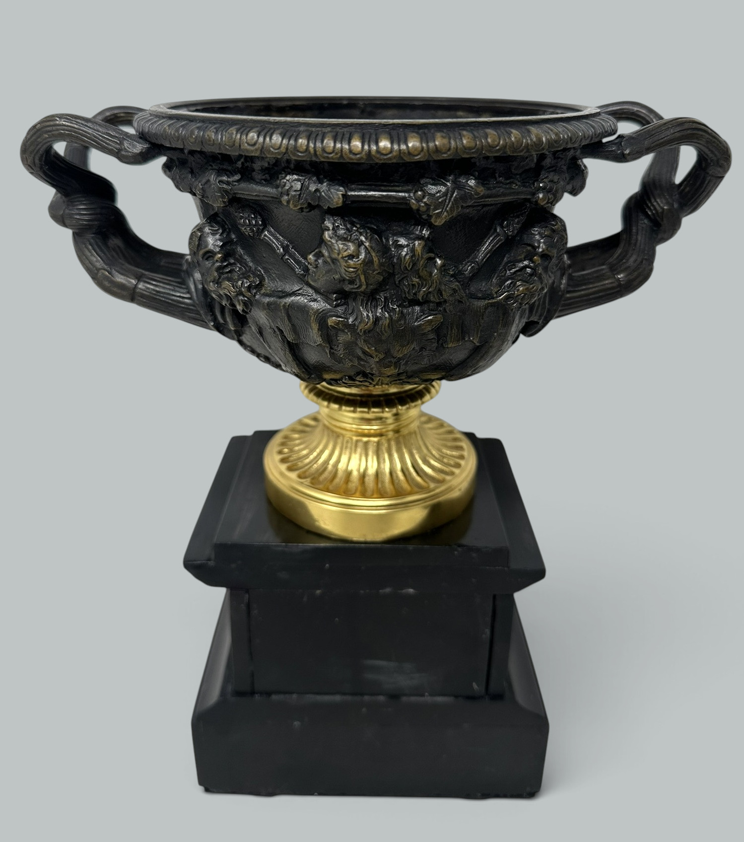 127. Antique Pair French Ormolu Bronze Warwick Albani Grand Tour Vases Urns Clodion - Image 8