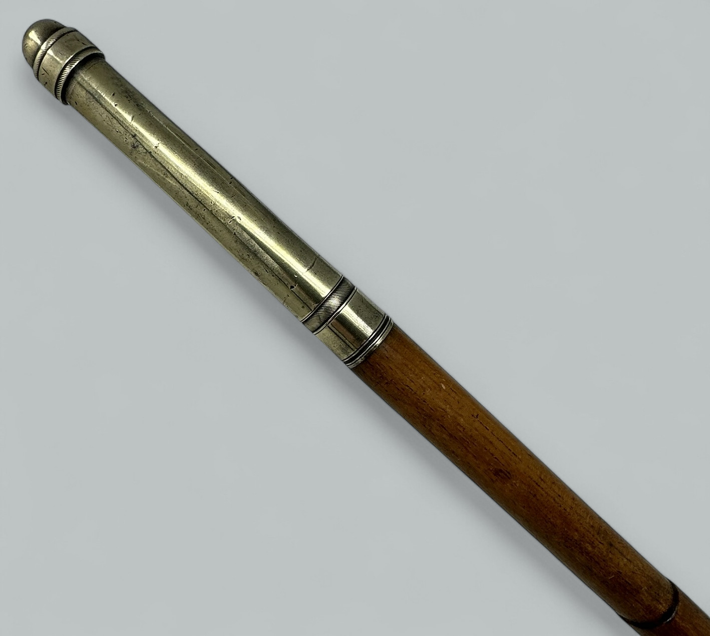 125. Antique Gentlemans Ladys Gadget Measuring English Bamboo Walking Stick Cane RARE - Image 4
