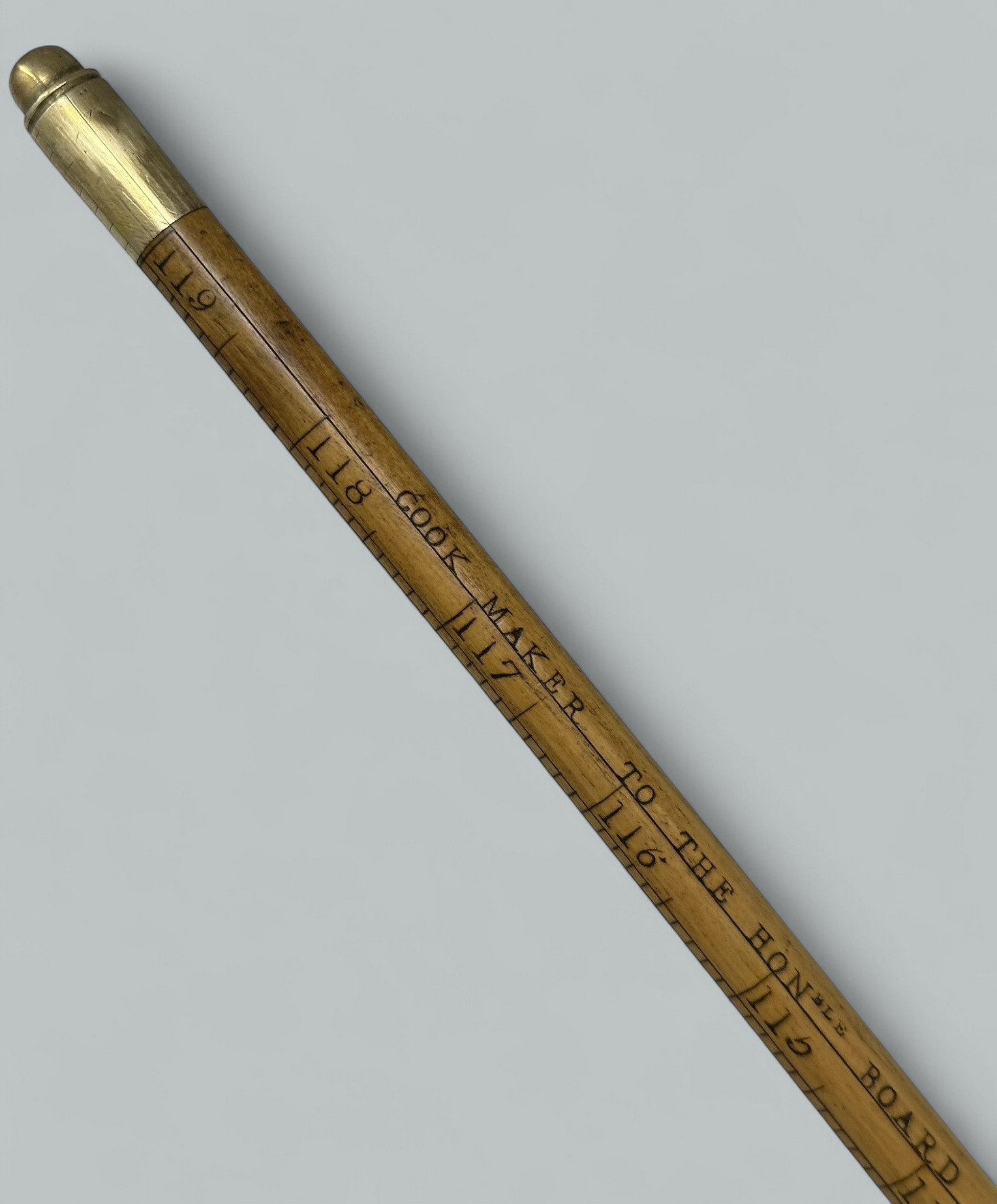 125. Antique Gentlemans Ladys Gadget Measuring English Bamboo Walking Stick Cane RARE - Image 9