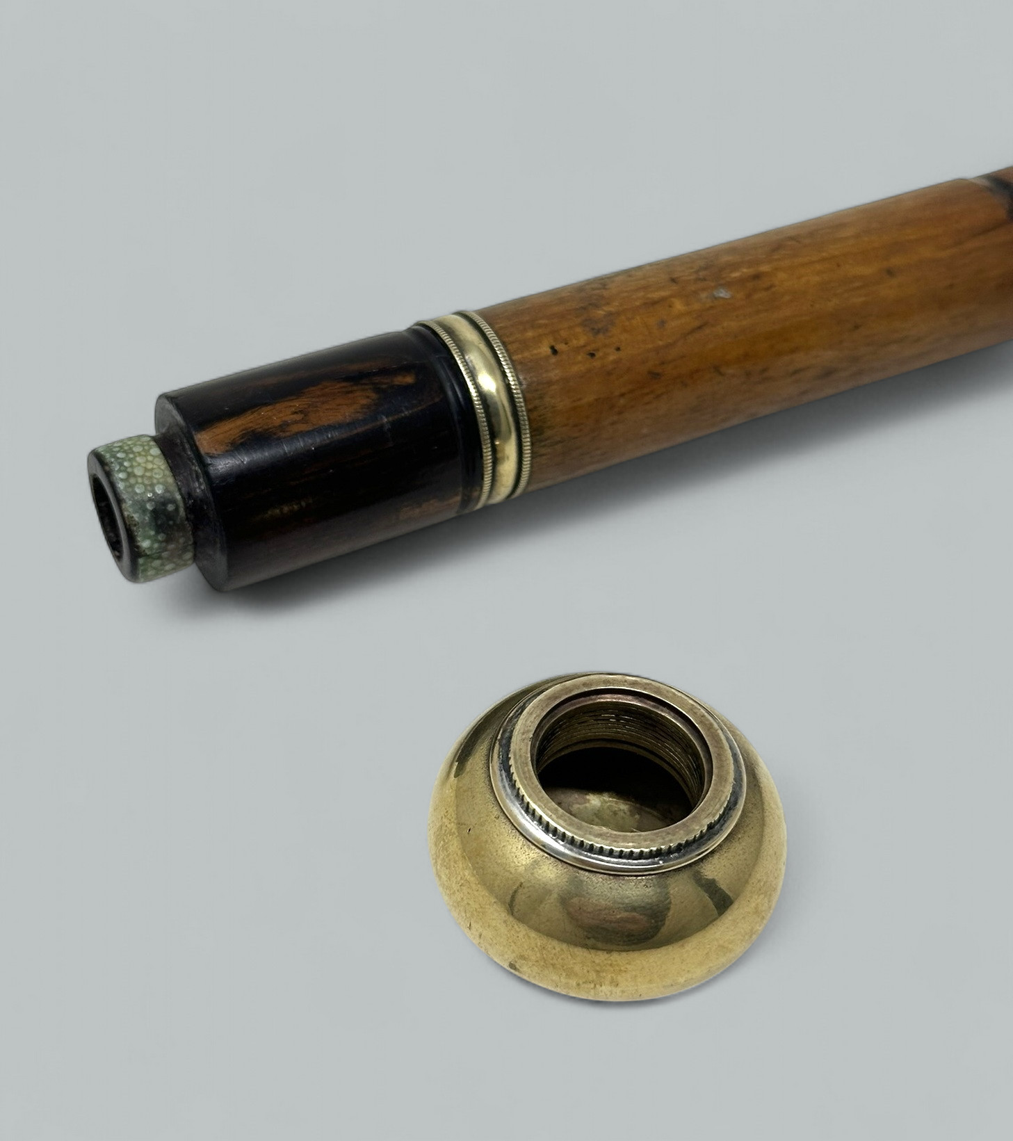 125. Antique Gentlemans Ladys Gadget Measuring English Bamboo Walking Stick Cane RARE - Image 15