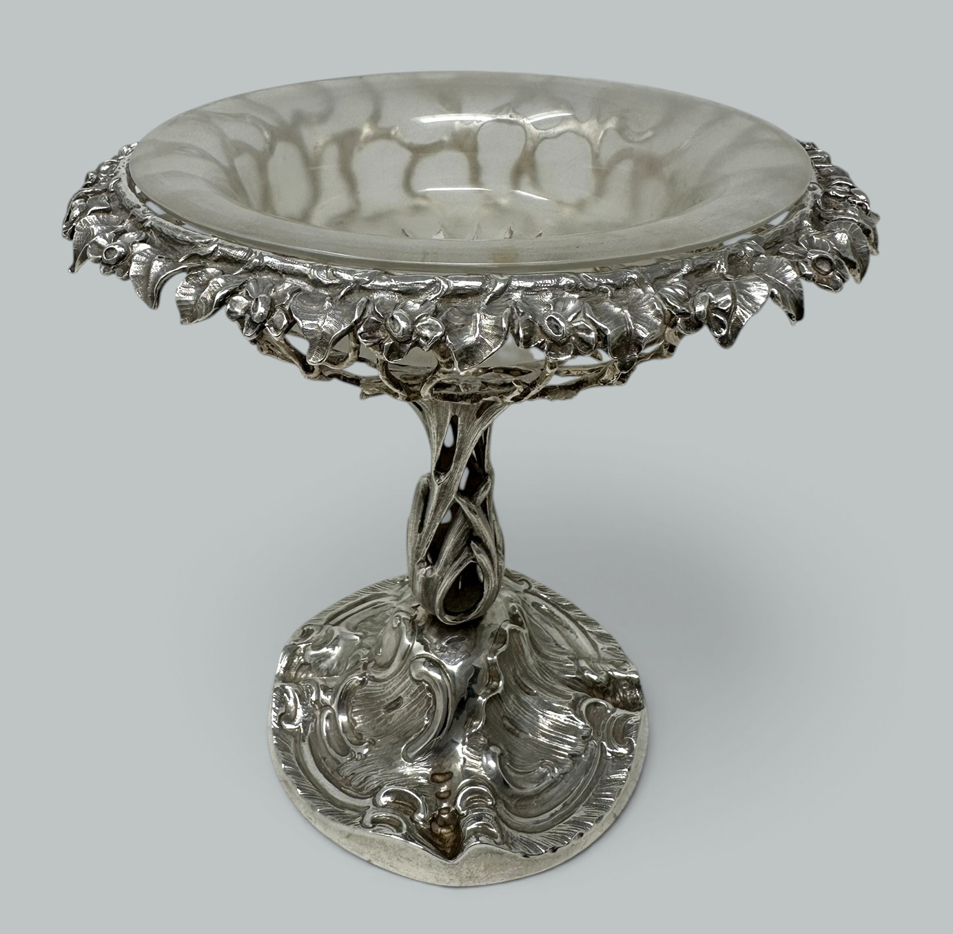 623. Antique Victorian English Sterling Silver Tazza Compot Centerpiece Fruit Bowl - Image 3