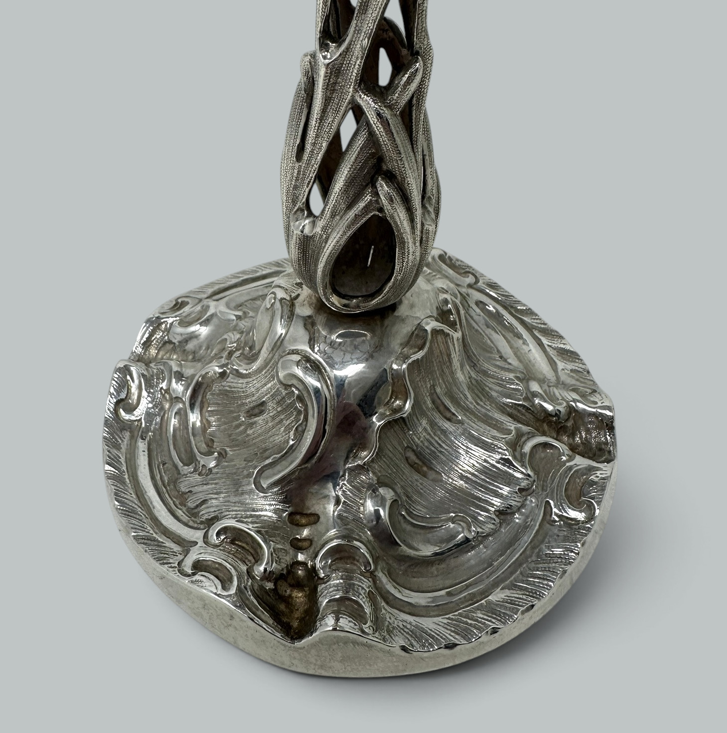 623. Antique Victorian English Sterling Silver Tazza Compot Centerpiece Fruit Bowl - Image 6