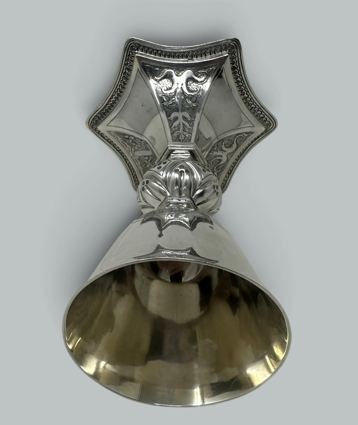 087. Antique Vintage Sterling Silver Wine Religious Goblet Chalice IRISH 1912. 12ozs - Image 6