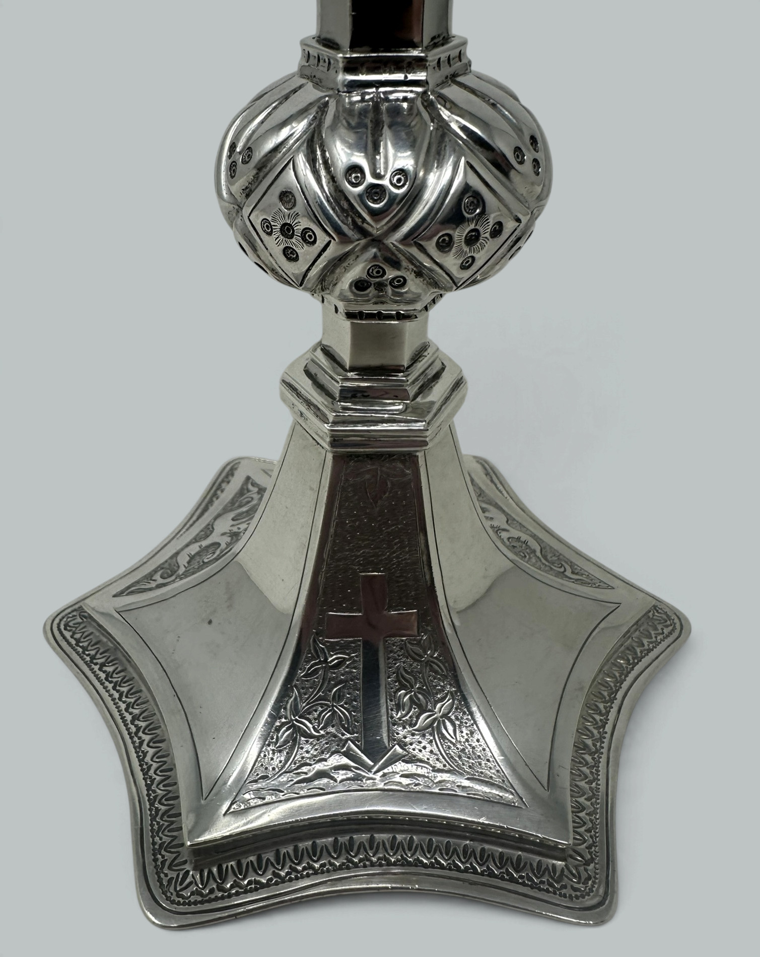 087. Antique Vintage Sterling Silver Wine Religious Goblet Chalice IRISH 1912. 12ozs - Image 9