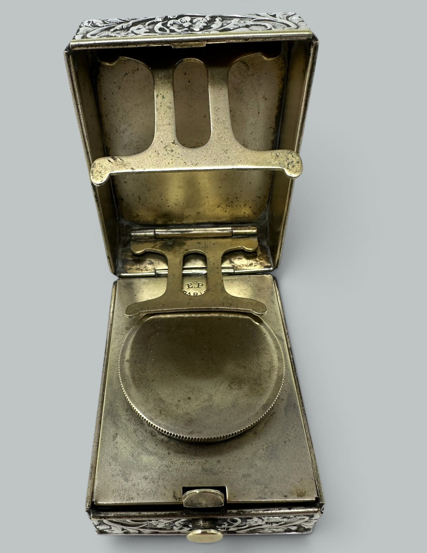 331. Antique Sterling Silver Spirit Burner Hair Tongs Legal Interest Casket 1903 Rare - Image 4