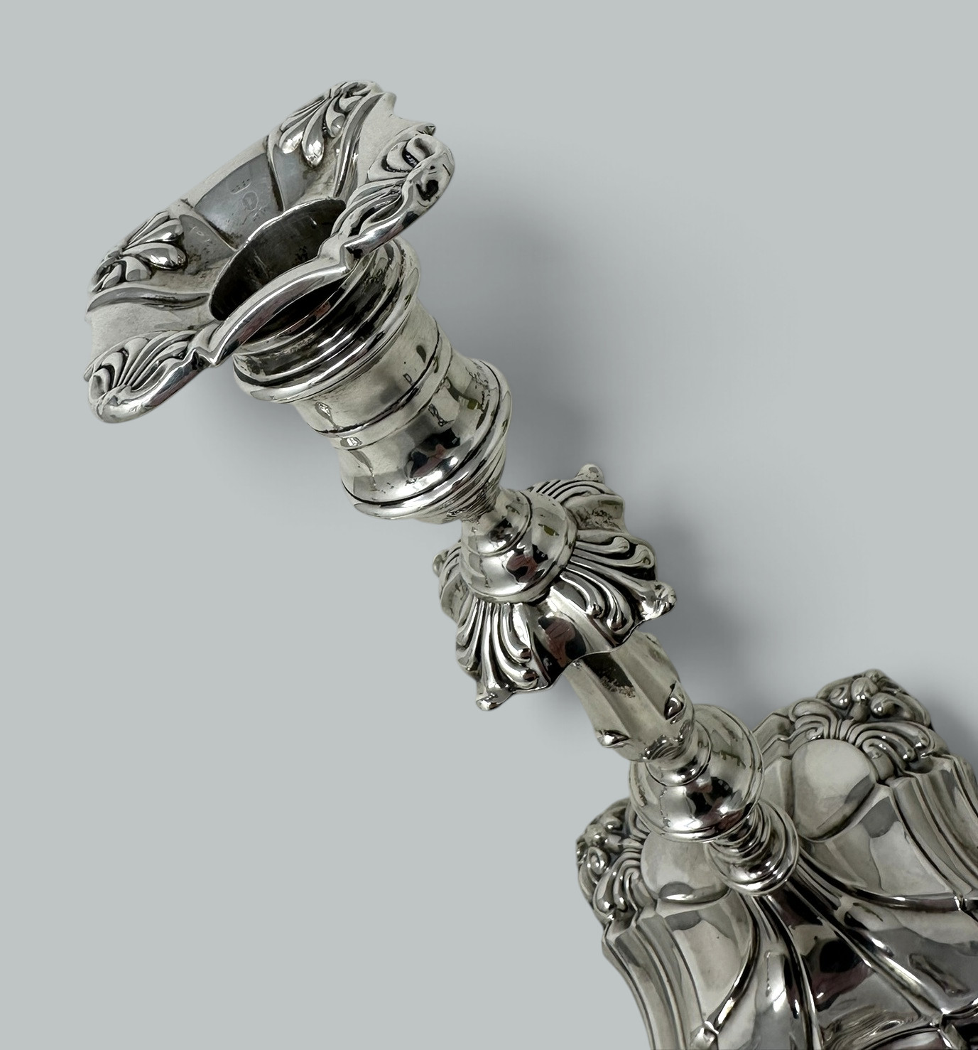542. Antique Pair English Sterling Silver Candlesticks Candelabra Adams Style 1899 - Image 7