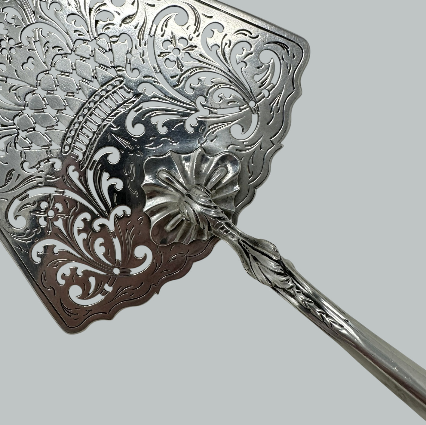 073. Antique English Georgian Sterling Silver Cake Fish Slice Trowel 1765 18th Century - Image 4