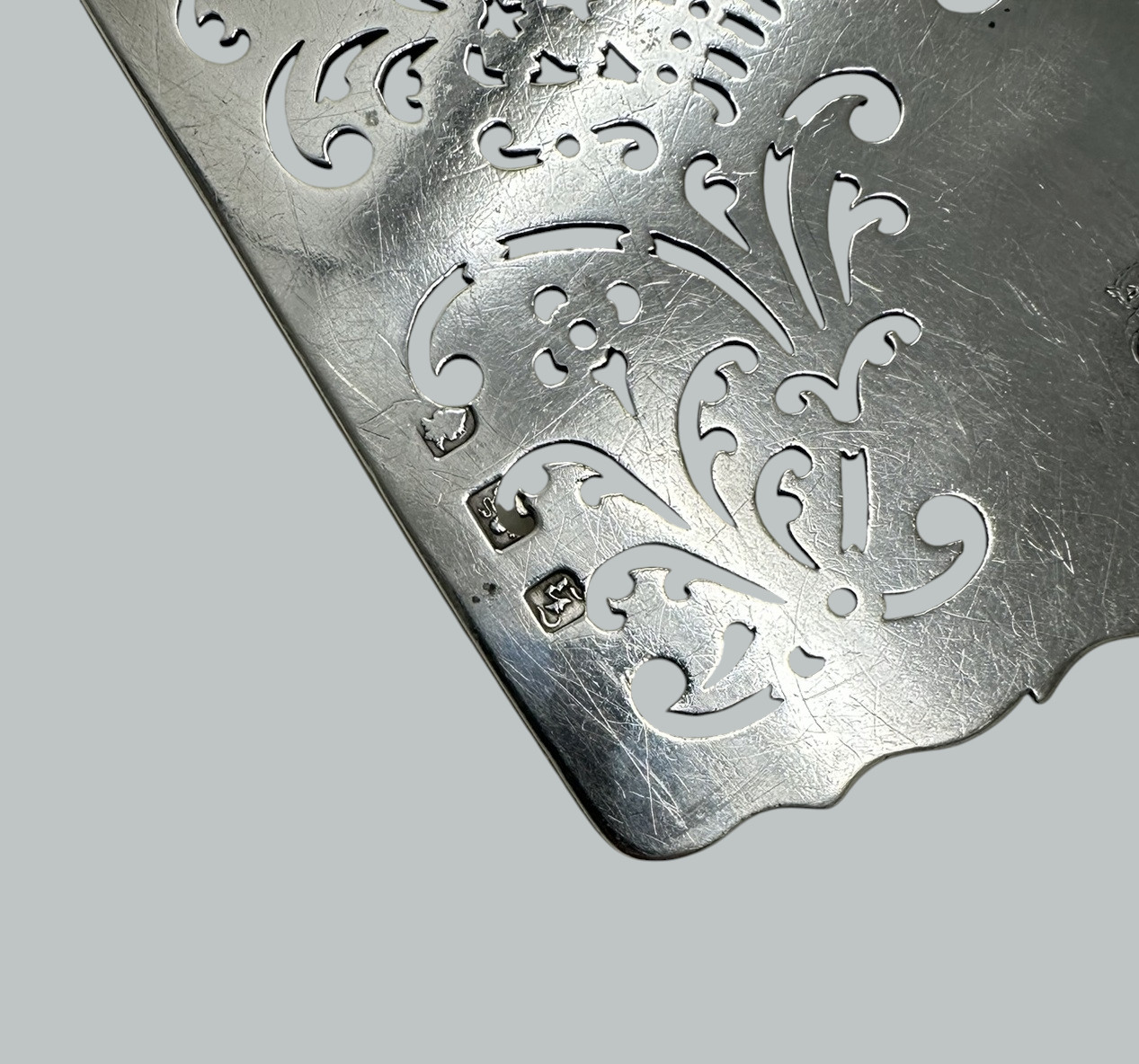 073. Antique English Georgian Sterling Silver Cake Fish Slice Trowel 1765 18th Century - Image 8